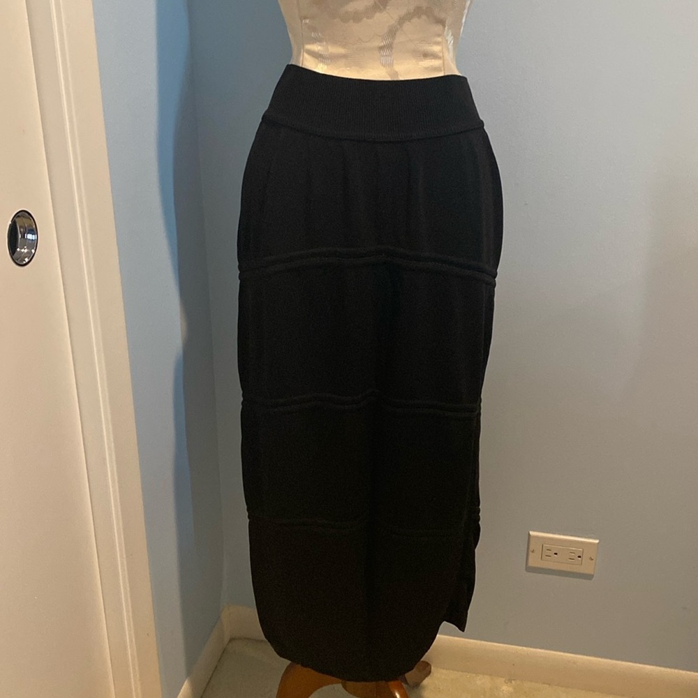 Vintage ALAIA Black Knit Pencil skirt